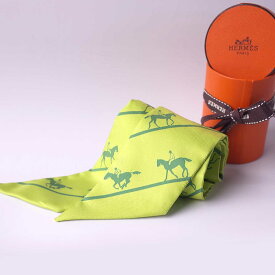 エルメス ツイリー グリーン 緑 ホースモチーフ 馬柄 美品 箱付き HERMES 春夏