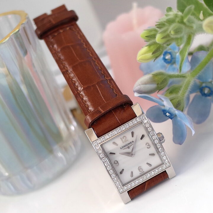 楽天市場】ロンジン ドルチェヴィータ スクエア ブルーシェル ダイヤ  