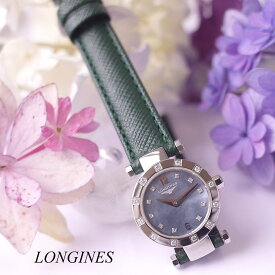 ロンジン ドルチェヴィータ ブルーシェル ダイヤインデックス L5.174.0 新品革ベルト 純正尾錠 レディース クオーツ LONGINES メンテ済1年保証