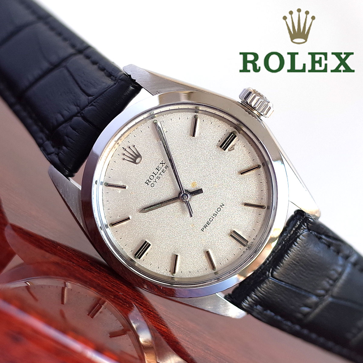 ロレックス オイスタープレシジョン 6426 1969年 SS 新品革ベルト メンズ 手巻き CAL.1225 腕時計 アンティーク  ROLEX【中古】 | ブランドショップパリノ