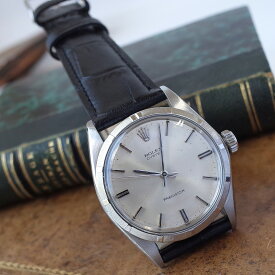 ロレックス 6427 オイスター プレシジョン 1969年 SS ペンシル針 新品革ベルト メンズ 手巻 腕時計 ROLEX ヴィンテージ OH済1年保証