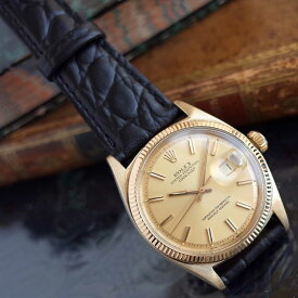 【中古】ロレックス 1601 デイトジャスト 1959年 K14YG コインエッジ 希少ベゼル 段落ち メンズ 腕時計 ROLEX アンティーク