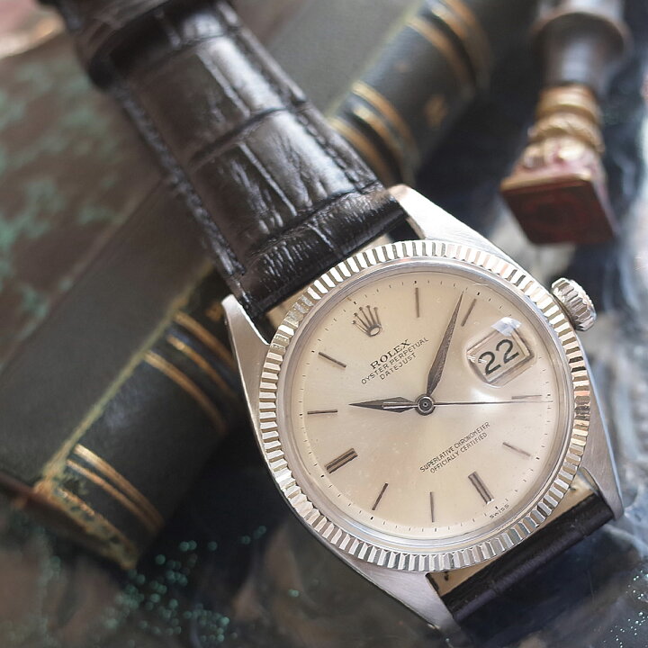 楽天市場】ロレックス 1601 デイトジャスト 1960年 初期WGベゼル  