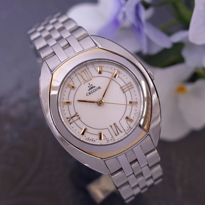 楽天市場】美品 セイコー クレドール SS/K18 コンビ 4J81-0AM0 