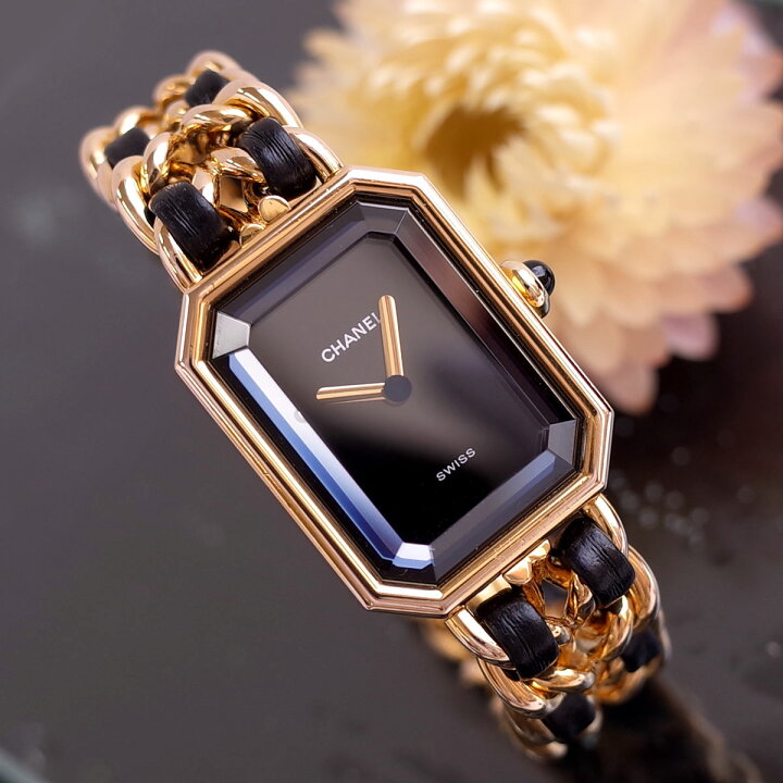楽天市場】シャネル CHANEL プルミエール ブラック ゴールド H0001 M  