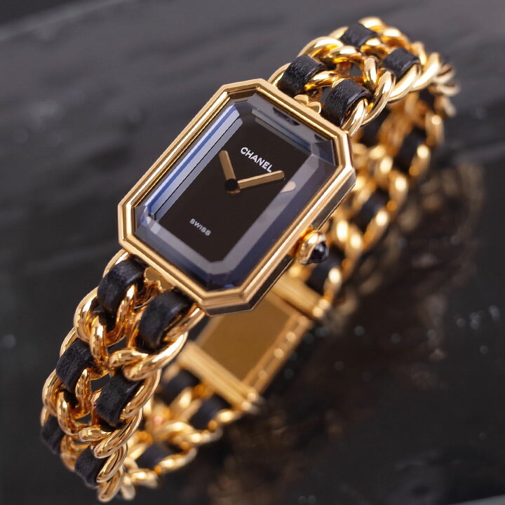 楽天市場】極美品 シャネル CHANEL プルミエール ブラック ゴールド  