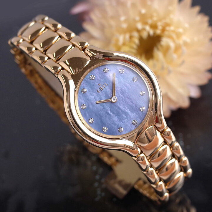 楽天市場】箱付/美品 エベル EBEL ベルーガ 750YG ブルーシェル ダイヤ 