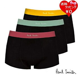 【送料無料】【ラッピング無料】【あす楽】ポールスミス Paul Smith ボクサーパンツ 3枚セット ブラック レッド イエロー グリーン L アンダーウェア 下着 3Pセット メンズ ブランド 正規品 新品 ギフト プレゼント 人気 おすすめ