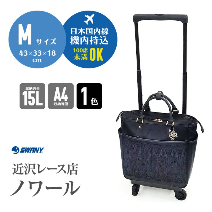 楽天市場】横浜老舗の「近沢レース店」コラボ スワニー SWANY キャリー 