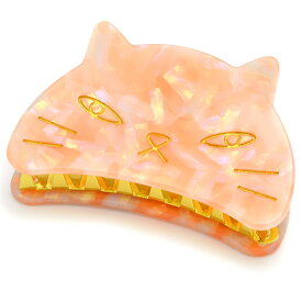 【期間限定10%OFF！】■ バンス クリップ ヘアアクセサリー 大 ネコ ねこ 猫 べっ甲 女の子 髪 多い アセチ 女性 レディース キッズ子供 猫 猫グッズ ねこグッズ キャット 雑貨 かわいい おしゃれ 贈り物 動物 アニマル 誕生日 プレゼント ギフト