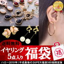 福袋 イヤリング 2019 レディース 5点 入り ラッキーバック アクセサリー ノンホール プチプラ お試し セット お得 ピアスみたいなイヤリング ノンホー...