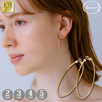 楽天市場】フープピアス 18k 3cmの通販