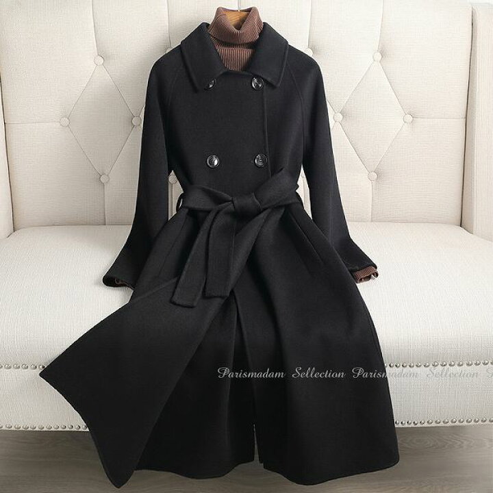 楽天市場】上品ロングコート ウール100% 上質素材 ブラックリバー  