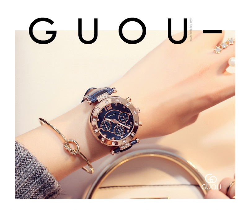 楽天市場】GUOU 腕時計 時計 レディース 女性用 ウォッチ セレブ 人気 