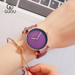 『最大20%OFFクーポン』GUOU 腕時計 時計 日本製ムーヴメント レディース ラッピング無料 かわいい おしゃれ ピンクゴールドケース カジュアル 可愛い 母の日 誕生日 彼女 プレゼント クリスマ