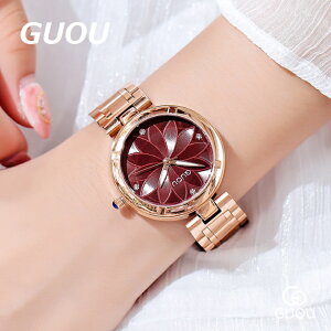『最大20%OFFクーポン』GUOU レディース 腕時計 時計 ラッピング無料 かわいい おしゃれ ピンクゴールドケース カジュアル 可愛い 母の日 誕生日 彼女 プレゼント クリスマス ギフト 入学式 10