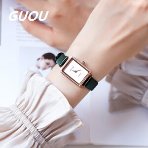 『最大20%OFFクーポン』GUOU レディース 腕時計 時計 ウォッチ アクセサリー ラッピング無料かわいい おしゃれ ピンクゴールド ケース カジュアル 長方形 10代 20代 30代 40代 50代 誕生日 記念日