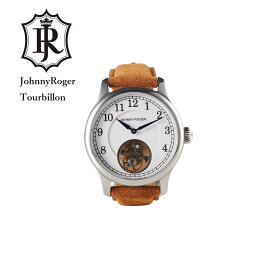 『あす楽 即日発送対応 』JOHNNYROGER メンズ 男性用 腕時計 時計 本物保証 腕時計の最高峰 フライングトゥールビヨン 本格 機械式 手巻き ステンレスケース 革ベルト 正規品 Ceramique