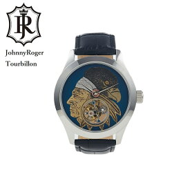 JOHNNYROGER メンズ 男性用 腕時計 時計 本物保証 腕時計の最高峰 フライングトゥールビヨン 本格 機械式 手巻き ステンレスケース 革ベルト 正規品 Vecc