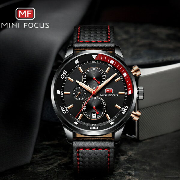 【国内正規代理店】MINIFOCUS  ミニフォーカス メンズ 男性用 腕時計 時計 ストップウォッチ クロノグラフ スポーツ 欧米 海外人気 ミリタリーマルチ クォーツ カレンダー MF0017G プレゼント ギフト お祝い 誕生日 父の日 かっこいい 成人式 クリスマス 彼氏 旦那 男性用