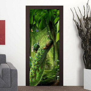 『最大20%OFFクーポン』『貼ってはがせる ドア用ウォールステッカー』防水シート 壁紙 モロッカン 北欧 おしゃれ 玄関 室内 カフェ風 DIY インテリア