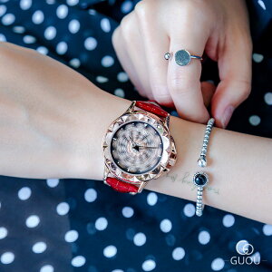 『最大20%OFFクーポン』GUOU レディース 腕時計 時計 ラッピング無料 かわいい おしゃれ ピンクゴールドケース カジュアル 可愛い 母の日 誕生日 彼女 プレゼント クリスマス ギフト 入学式 10