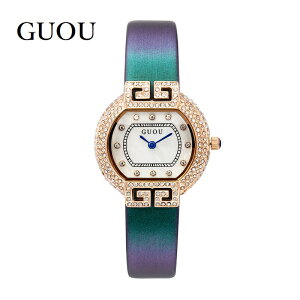 『最大20%OFFクーポン』GUOU レディース 腕時計 時計 ラッピング無料 かわいい おしゃれ ピンクゴールドケース カジュアル 可愛い 母の日 誕生日 彼女 プレゼント クリスマス ギフト 入学式 10
