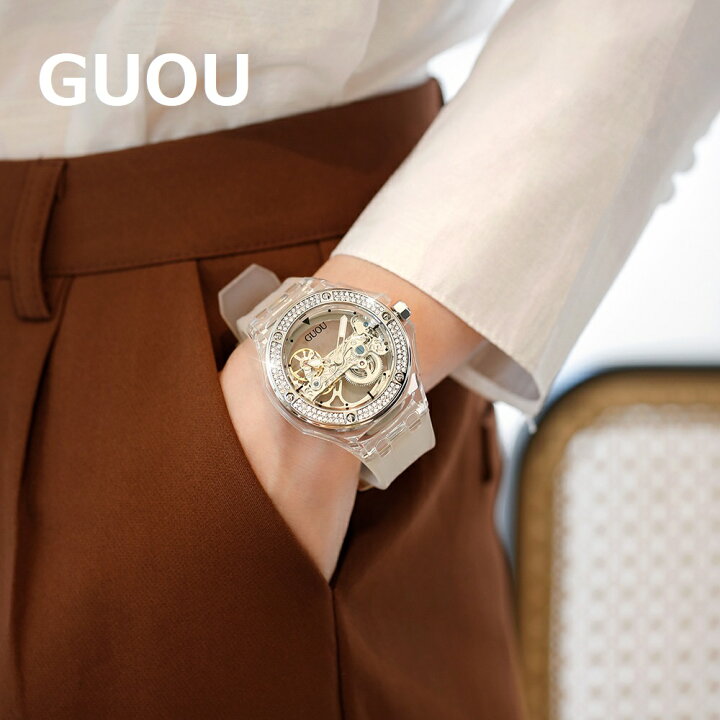 楽天市場】『最大20%OFFクーポン』GUOU レディース腕時計 自動巻き 