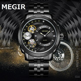 Megir 腕時計 時計 メンズ 男性用 カレンダー ビジネス スポーツ 海外 欧米 人気モデル クォーツ 2091