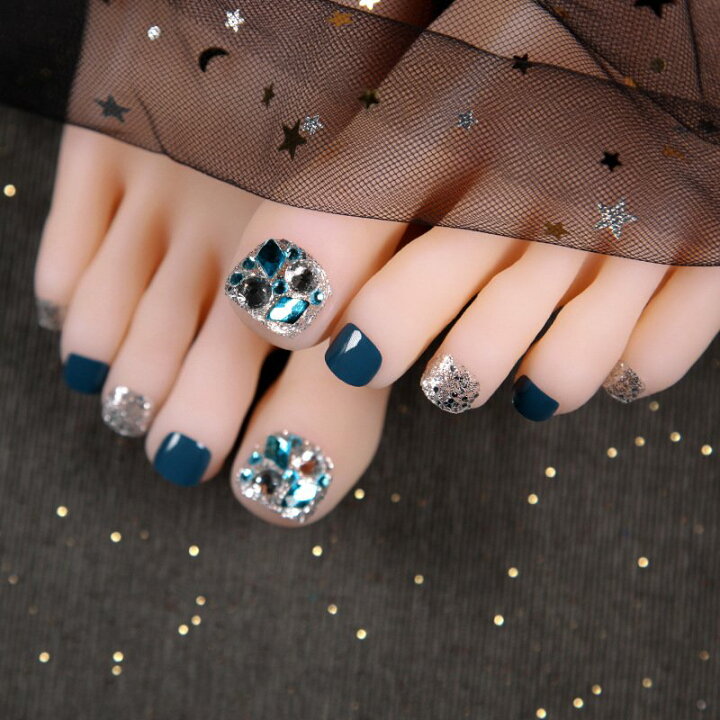 楽天市場 ネイルチップ 付け爪 つけ爪 つけつめ フット 足用 24枚入 原宿 和風 夢幻 和装 手作りネイルチップ デコネイルコレクション シンプル かわいい ネイル用品 Diyネイル飾り 足付け爪 Parisrose