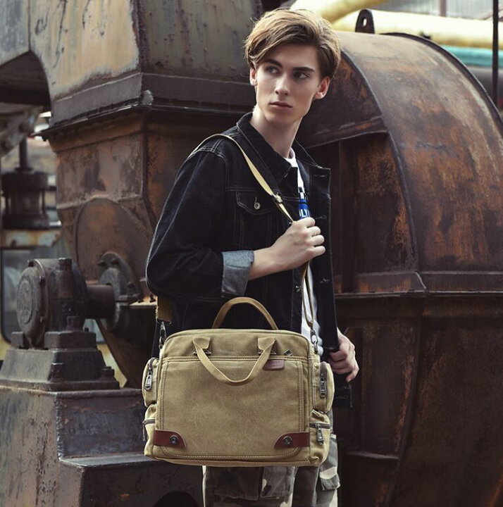 楽天市場 キャンバス生地 トートバッグ ショルダーバッグ 帆布 大容量 多機能 斜め掛けバッグ メンズ レディース 収納 通学 旅行用 カーキ Mjh08 2 Parisrose 楽天市場 キャンバス生地 トートバッグ ショルダーバッグ 帆布 大容量 多機能 斜め掛けバッグ メンズ レディース 収納 通学 旅行用 カーキ Mjh08 2 Parisrose