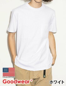 【公式】 Goodwear グッドウェア Tシャツ メンズ レディース 7.6オンス USAコットン 無地 ポケット 半袖 クルーネック ヘビーウェイト goodwear コットン カジュアル アウトドア アウトドアブランド 男性 女性 ユニセックス 綿 トップス tシャツ カットソー ポケット付