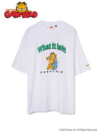 マークゴンザレス (What it isNt) GARFIELDコラボ サムズアップ BIG Tシャツ メンズ レディース ストリート カジュアル スケート ブランド おしゃれ 韓国ファッション ART BY MARK GONZALES