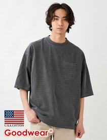 【公式】 Goodwear グッドウェア 製品染めSUPER BIGポケットTメンズ レディース 7.6オンス USAコットン