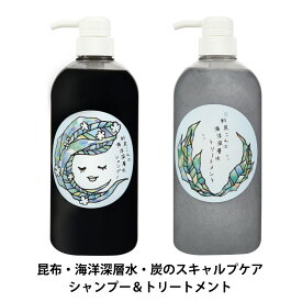 フェルミナ FERMINA 利尻こんぶ 海洋深層水 シャンプー 700ml & トリートメント 700g 本体セット スキャルプケア 昆布 炭 泥 頭皮ケア 吸着