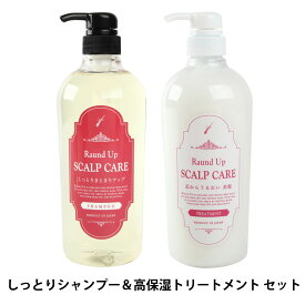 Raund Up ラウンドアップ SCALP CARE スキャルプケア しっとりシャンプー 800ml ＆ 高保湿トリートメント 800g 本体セット