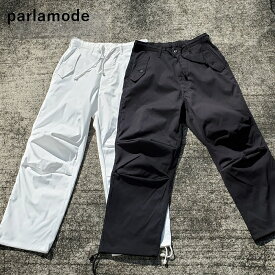 チノパン スノーパンツ メンズパンツ レディースパンツ チノパンツ ワイドパンツ オーバーパンツ 前ボタン 二―タック アクションプリーツ ポリエステルツイル ウエストスピンドル 裾スピンドル シロ クロ 全2色 春服 秋服 冬服