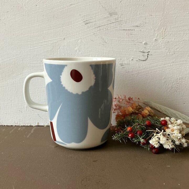 楽天市場】marimekko unikko マグカップ ブルーグレー マリメッコ 
