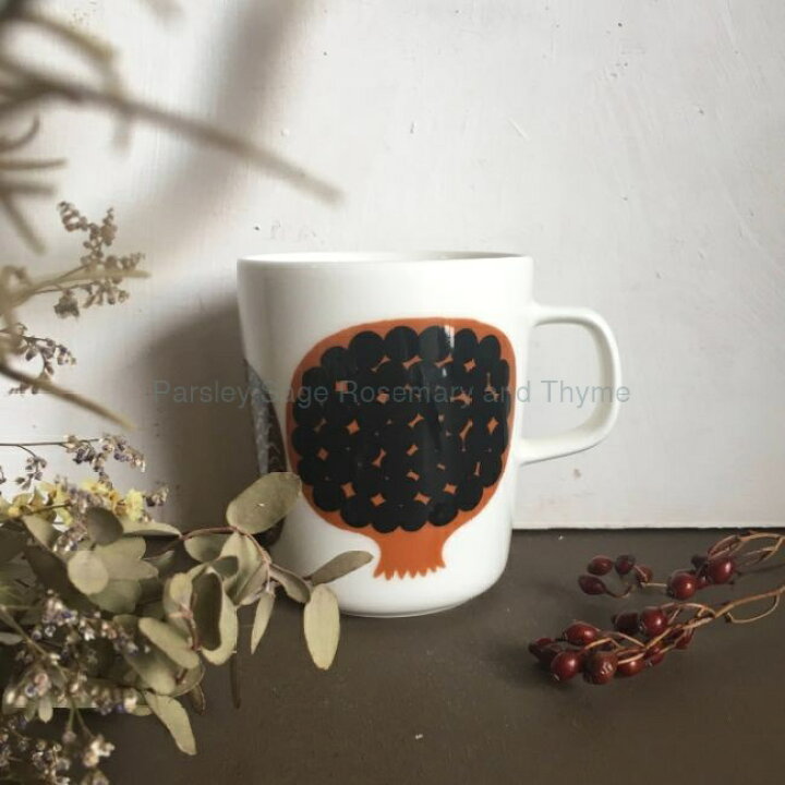 楽天市場】marimekko KOMPOTTI マグカップ ブラウン マリメッコ 