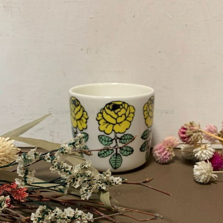 楽天市場】【USED】 marimekko VIHKIRUUSU ラテマグ イエロー 