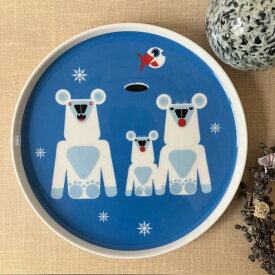 marimekko JAAKARFU ラウンド プレート マリメッコ ヤーカルフ クマ 熊 くま しろくま シロクマ フィンランド 子供 キッズ キッズプレート