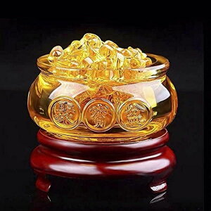 聚寶盆元寶黄水晶シトリン置物富と幸運元宝風水置物縁起物インテリア金運祈願開運商売繁盛祈願風水パワーストーン新年プレゼント贈り物お守りお礼福運