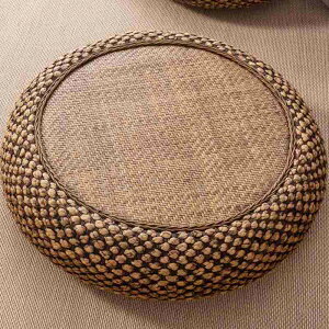 ざぶとん い草 座布団 いぐさ座布団 イグサ座布団 イ草座布団 ブラウン 天然浦草 イ草 座布団 涼しげ 夏に快適 和室用 坐禅 畳クッション フローリング用 おしゃれなヨガマット 丸形 手作り