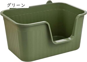 猫用トイレ本体 ネコトイレ 大型 トイレ おしゃれ オープントップペットトイレトレイ猫トイレボックス飛沫防止耐久性のある室内猫用お手入れ簡単子猫トイレトイレハイサイド 半密閉型 猫