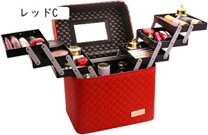 メイクボックス 3段トレイ コスメボックス 鏡付き 大容量 化粧品収納ボックス プロ仕様 化粧箱 化粧ボックス ネイルグッズ 化粧品入れ コスメ道具入れ 小物入れ 自宅用 旅行用 持ち運び PUレ