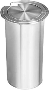 ゴミ箱 塵箱 ごみ箱 ステンレス鋼のゴミ箱は、キッチンとバスルームのための目に見えないカウンタートップのロッキングリッド装飾的なゴミ箱にすることができます キッチン ゴミ箱 (Color