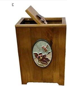 ゴミ箱 塵箱 ごみ箱 天然木のゴミ箱は、バスルーム、キッチン用のプラスチック製の内部バケツを備えた屋内のごみ箱にできます キッチン ゴミ箱 (Color : C)