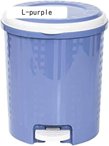 絶妙な フットペダル付きゴミ箱 ポップアップ蓋付き キッチンゴミ箱 丸型くずかご プラスチック製の浴室用ゴミ箱 お手入れ簡単 再利用可能
