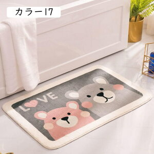 バスマット 足ふきマット カラー お風呂 マット 速乾 吸水 大判 マイクロファイバー トイレマット お風呂 マット 玄関マット 抗菌 防臭 バスマット かわいい 快適 ふわふわ シンプル インテ