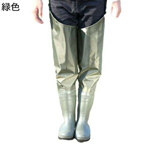 フィッシングウェーダー ヒップウェーダー 長靴 ロング丈レインブーツ 膝丈 なが靴 胴付き 調節可能 PVC 作業靴 男女兼用 洗車 水場仕事 梅雨対策 水回り 農作業 除草 滑らない 潮干狩り 厚底